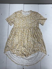 Shein White Gold Cheetah Print Short Sleeve Dress Womens Size 1XL