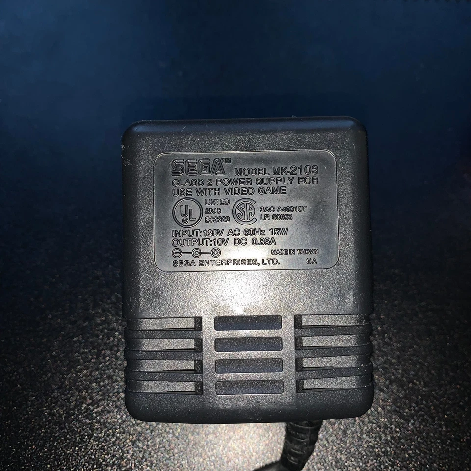 Official Sega Model MK-2103 AC Power Adapter For Genesis Model 2 / 32X / Nomad - Image 2 of 3