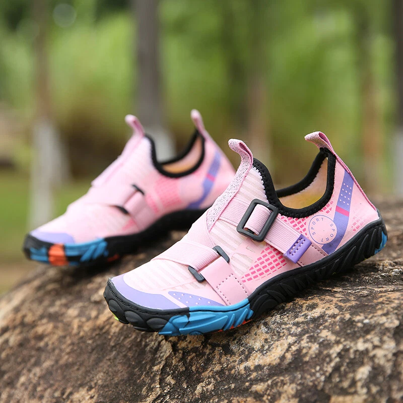 Kids Quick Dry Water Shoes Boys Girls Lightweight Non-slip Beach Barefoot Swim - Image 3 of 4