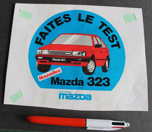 Autocollant / Sticker -  MAZDA 323 - Faites le test - Picture 1 of 2