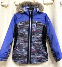 Free Country Girl's Youth Winter Jacket Size L 14-16 Winter Coat Blue Multi