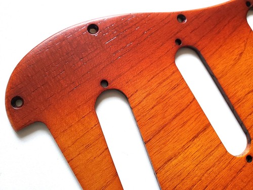 New Pickguard Stratocaster - Handmade - Ailanthus Wood - Strat Guitar #9 - Picture 2 of 5