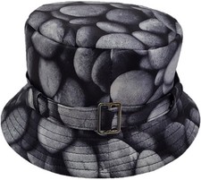Mens Womens Rain Waterproof Hat Packable Adjustable Casual Sun cloche Black