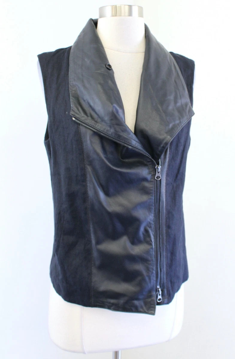 Vince leather vest cheap