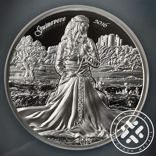 2016 $10 Cook Islands 2 oz Silver NGC PF70 Ultra Cameo High Relief - Guinevere - Picture 7 of 12