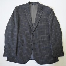Jos. A Bank 46R Gray TravelTech Check Mens Blazer Suit Jacket Sport Coat