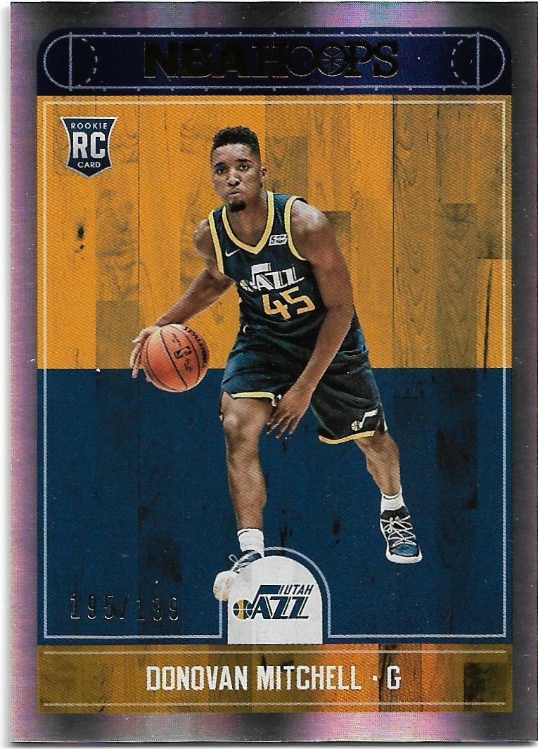 2017-18 PANINI HOOPS PREMIUM PARALLEL #263 DONOVAN MITCHELL RC 195/199