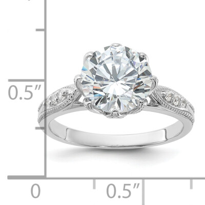 Silver 9mm CZ Ring QR6949 | eBay