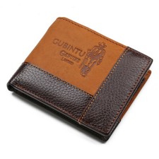 100 Genuine Leather Men's Tri-Fold Wallet Credit Card Holder Coin Purse Vintage