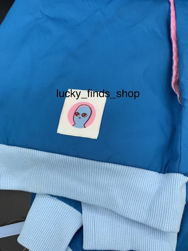 Strange Planet Nathan Pyle Alien Bubbles Blue Windbreaker Bomber Jacket XS Small image 3