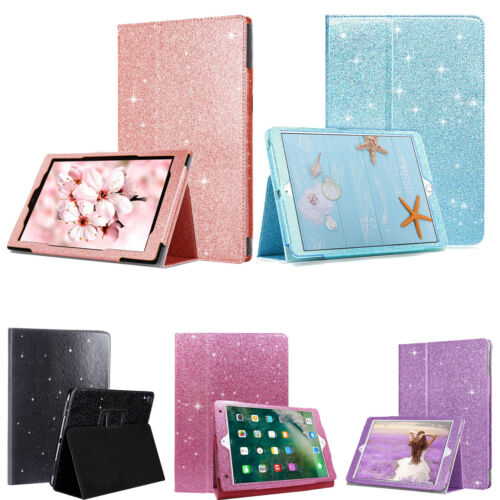 Luxury Glitter Magnetic Leather Bling Shiny Wallet Case For All Apple iPads 10.2 - Picture 1 of 6