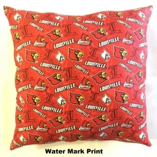 NCAA LOUISVILLE CARDINALS COMPLETE 15 X 15 COTTON PILLOW - GIFTS MANY Styles