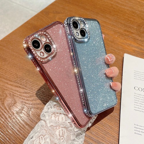 Case For iPhone 16 15 14 Pro Max 13 Shockproof Glitter Diamond Clear Soft Cover - Picture 6 of 25