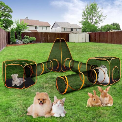6in1 Big Pet Cat Dog Playpen Outdoor Playground Play Tent Tunnel Portable House - Picture 8 of 8