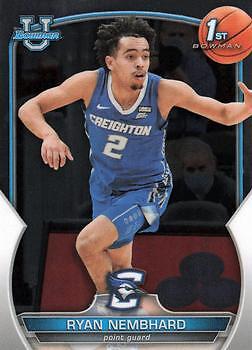 Ryan Nembhard 2022-23 Bowman University Chrome - 1st #96 - Creighton Bluejays - Picture 1 of 2