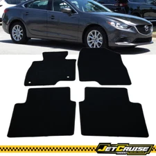 Fits 14-21 Mazda 6 Black Nylon Front Rear Car Floor Mats Carpets 4 Pieces