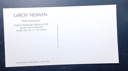 2005 Leroy Neiman Polo Panorama Serigraph Postcard - Picture 2 of 2