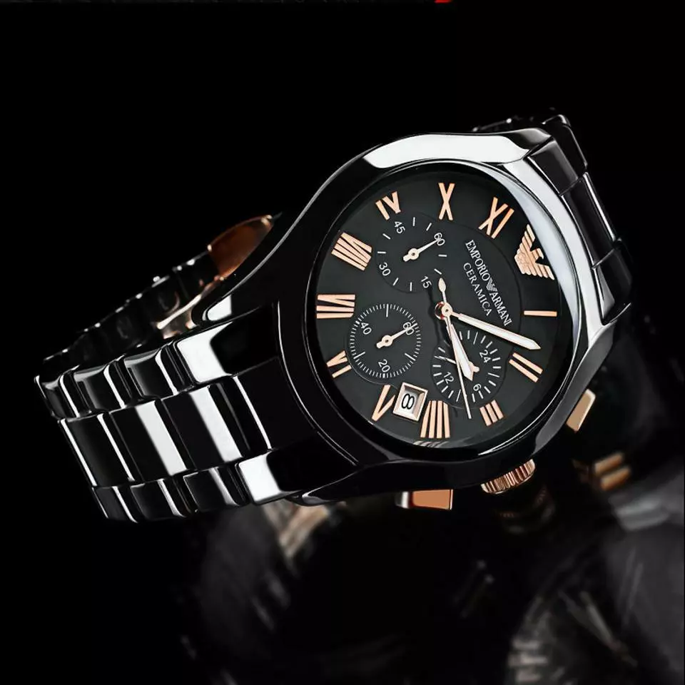 Details 126+ armani black ceramic watch best - vietkidsiq.edu.vn