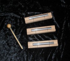 3 Klangstäbe Engelfrequenzen und Kristall-Frequenzen - Reiki energy chimes