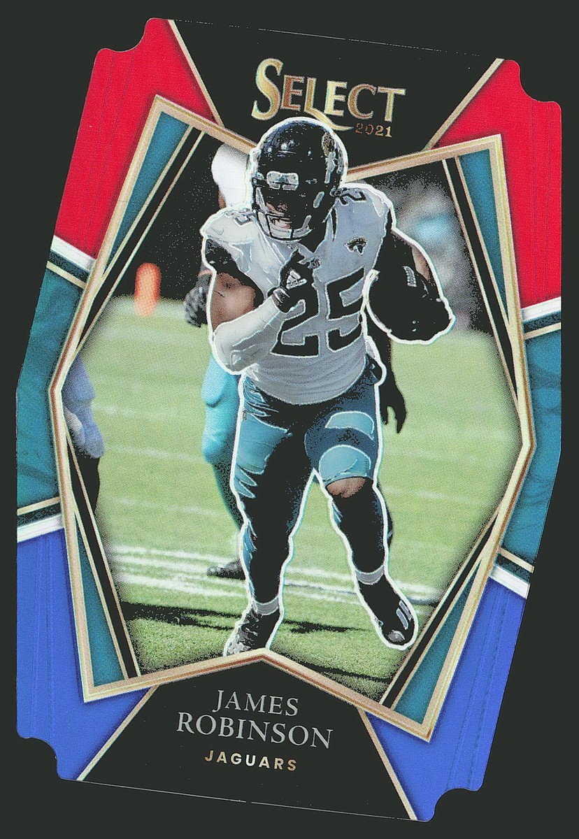 2021 Panini Select #117 James Robinson Red and Blue Prizm Die Cut