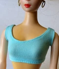 NO DOLL - VTG  Mattel 1963 Blonde Midge Blue ORIG SWIMSUIT TOP #860 Barbie EUC