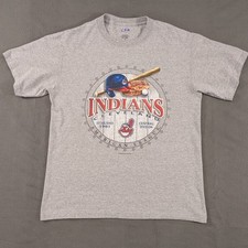 Cleveland Indians T-Shirt Medium Retro Throwback Chief Wahoo Guardians MLB