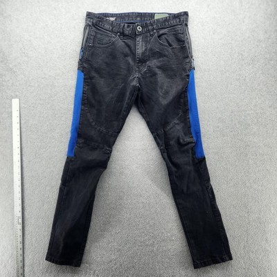 FLX JNS Jeans Mens 34x32 Black Slim Tapered Active 360 Smoke Rise Denim Pants