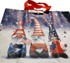 Briarwood Lane Patriotic Gnomes Canvas Tote Bag 15" x 14" x 7"
