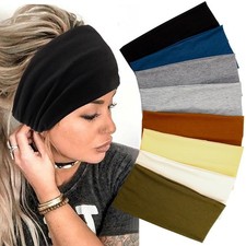 Yeshan Wide Headbands For Women Stretch Boho 1 Count Pack of 8 , No8 8PCS
