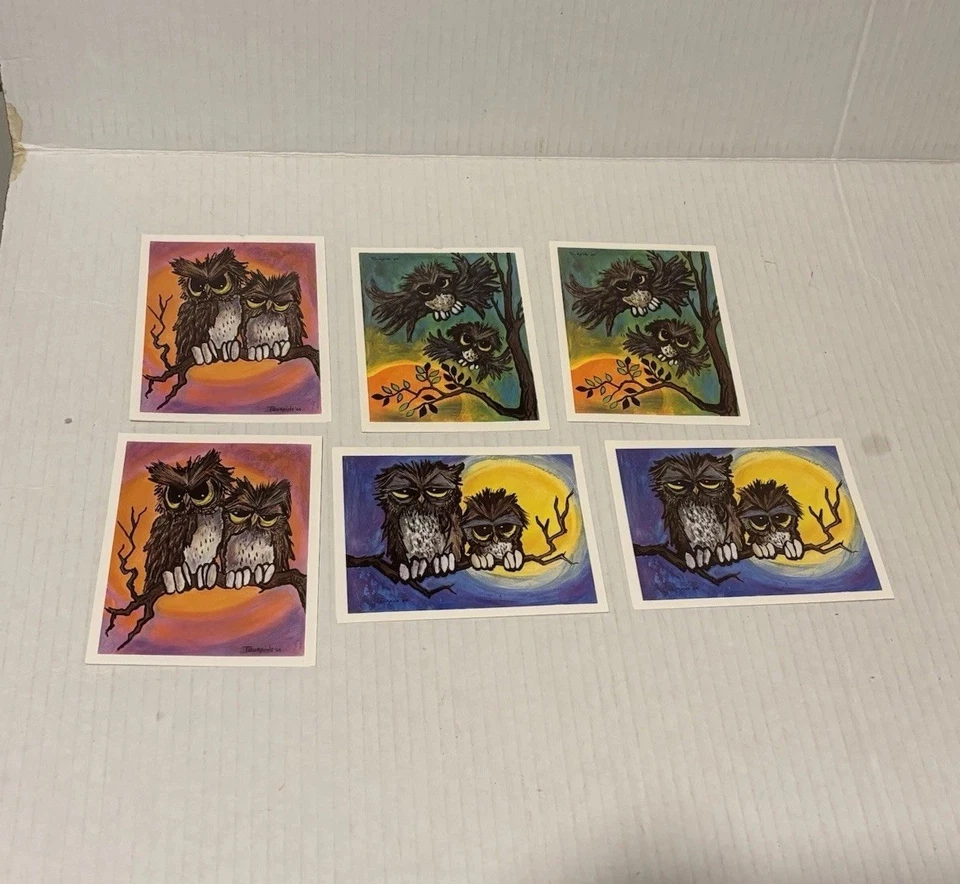 Leanin’ Tree Colorful Owl Blank Greeting Cards Set Of 6 W/Envelopes Touraine - Image 2 of 3