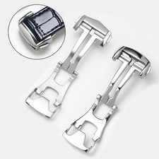 Single Fold Deployant Watch Buckle Clasp Deployment Silver 16/18/20/22MM