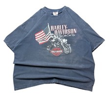 Vintage Harley Davidson Looney Tunes Biker T-Shirt Men's 2XL Virginia FLAWS