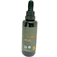 Global Healing Valerian Root Organic Herbal Extract, Sleep Support, 2oz, 6/26