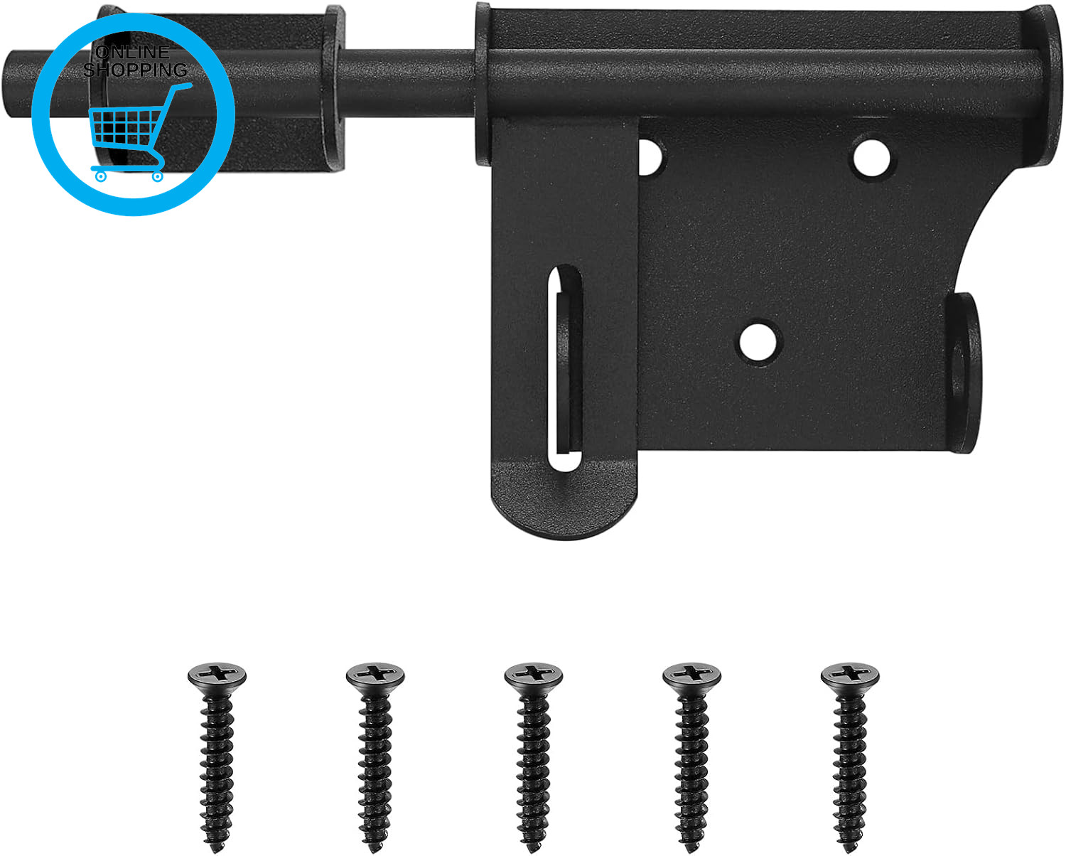 Black Gate Bolt Wooden Gates, Gate Locks for Wooden Gates, Door Lock Latch | 58M