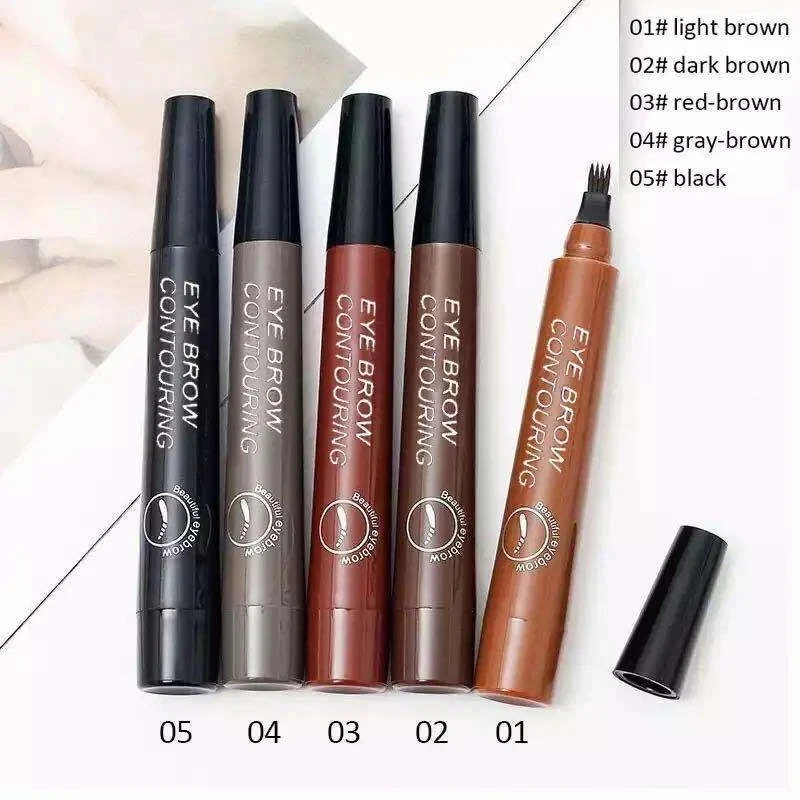 Microblading Tattoo Eyebrow Ink Pen Long Lasting Eye Brow Pencil 3D Fork Makeup - Image 2 of 4