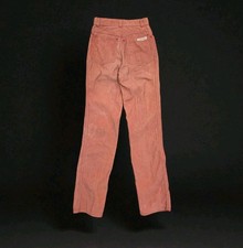 Vtg Calvin Klein Corduroy Pants 70s Pink Straight Leg Mid Rise Hipster Juniors 3