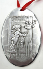 Wendell August Forge Aluminum Ornament Elves Series 2005 In the Tack Shop