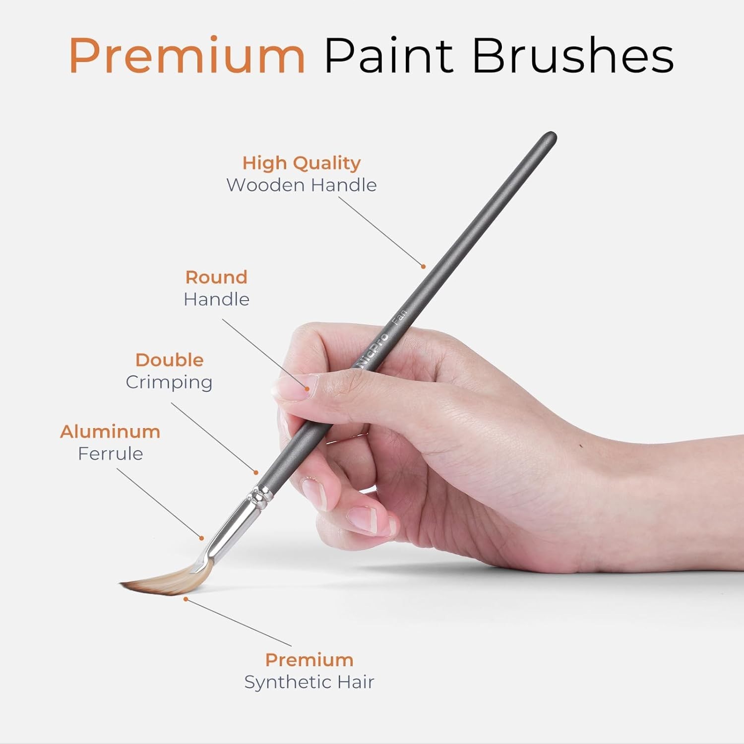 40 PCS Paint Brush Set, Professional Acrylic Paint Brushes with Palette Knife an