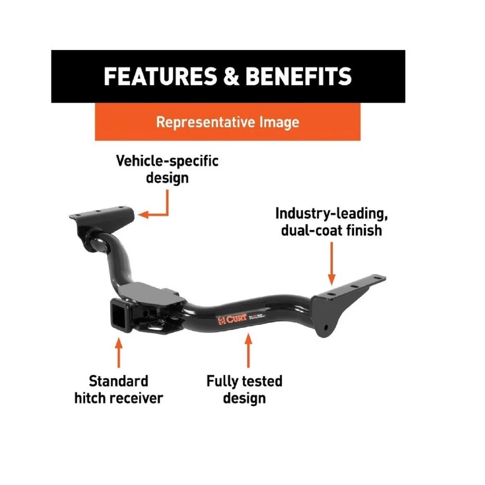 Curt Class 3 Trailer Hitch 13019 for Mazda B2300 / B3000 / B4000 Ford Ranger Foto 2 de 4