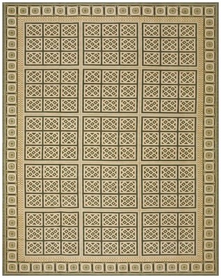 Contemporary Handwoven Wool Needlepoint Rug   Beige Ground, Diamond Pattern