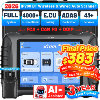 2026 XTOOL IP900BT Car Diagnostic Tool Bidirectional OBD2 Scanner Key Programmer