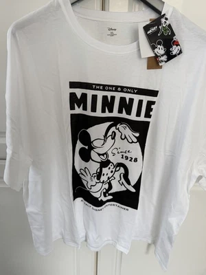 T.Shirt Disney Minnie Since 1928 3XL 54/56 Imp Géant Devant Coton Biologique - Photo 1/4