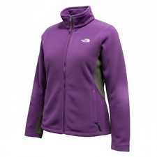 The North Face Girls Purple  Gray Fleece Base Layer Full Zip Jacket Size XL 18 