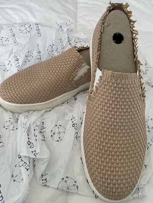 NEW Indigo Rd-  Kicky Slip On Sneakers- Women's 8.5- Tan-  Woven- Round Toe