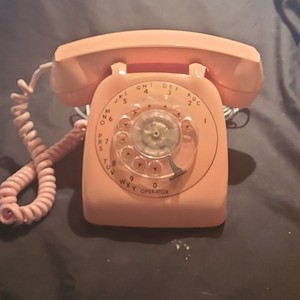 Automatic Electric 802 Vintage Pink Rotary  Corded Telephone Classic Retro Decor