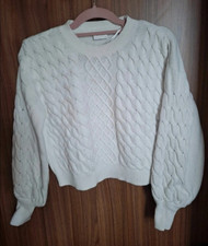 Vila Damen Strickpullover Weiß Gr. 36 Rundha...