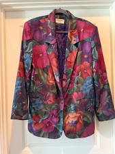 Vintage Alfred Dunner Women's Blazer Size 14 Floral Cottagecore Grandmacore USA