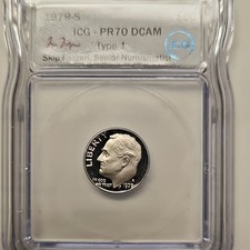 1979-S Roosevelt Dime Silver Proof Type 1 ICG PR70 DCAM San Francisco