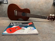 Laka VUC50 Concert Acoustic Ukulele with fitted Chromatic Tuner case & book