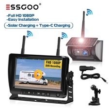 Solarbetriebene magnetische Wireless Rückfahrkamera für LKW Bus 7" DVR Monitor